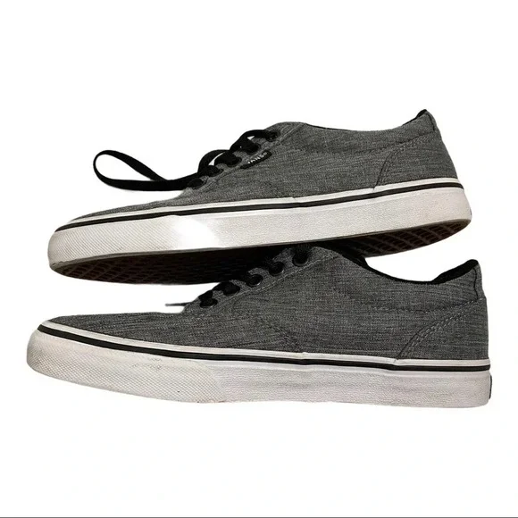Vans Off The Wall Grey Herringbone Skate Shoe - Picture 7 of 10